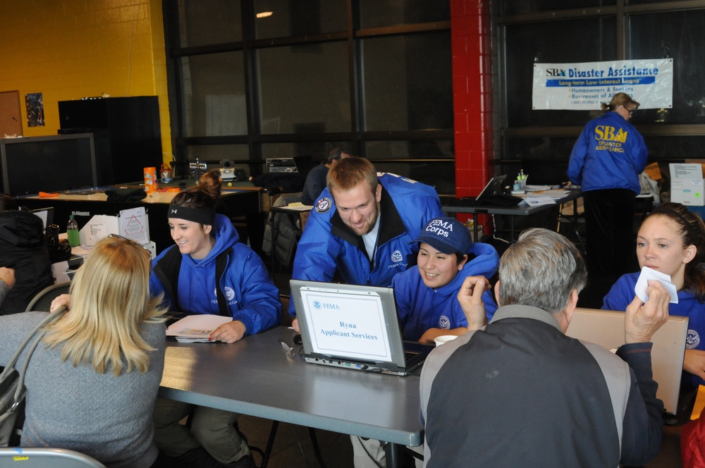 FEMA Corps at disaster center