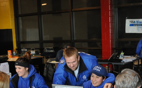FEMA Corps at disaster center