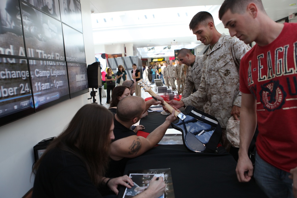 Metal band, All That Remains, visits Lejeune
