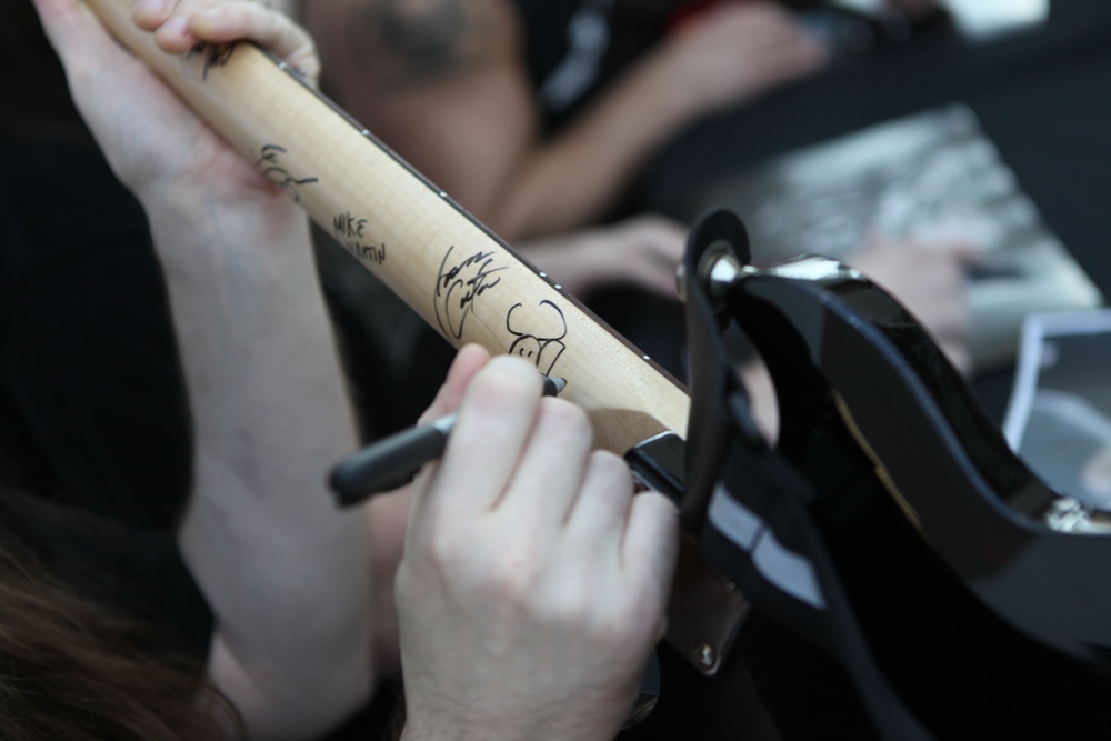 Metal band, All That Remains, visits Lejeune