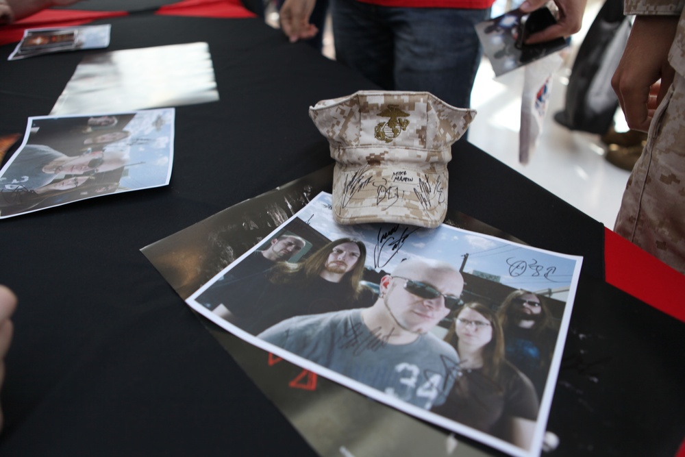 Metal band, All That Remains, visits Lejeune