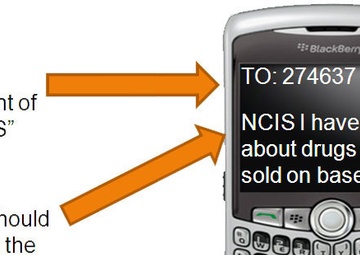 Help NCIS by sending texts to Tip Hotline