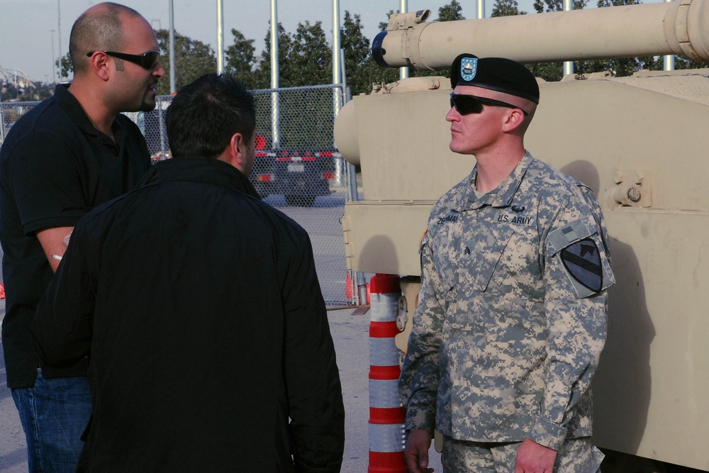 Ironhorse soldiers participate in Military Appreciation Day at Cowboys Stadium