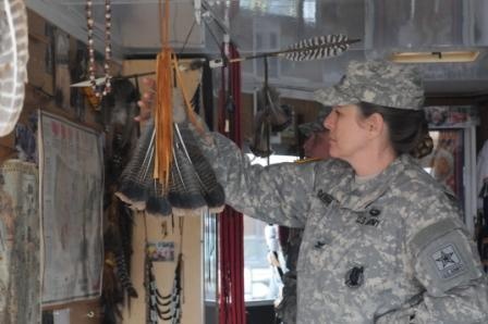 Retired Army major shares experiences during Native American Observance ceremony