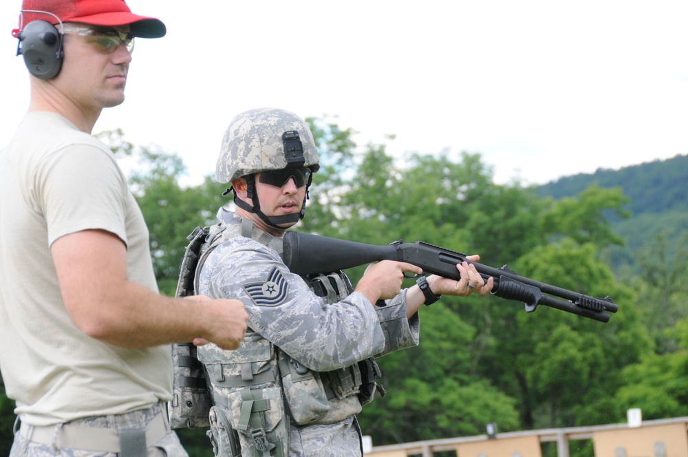 Security Forces qualify on M870 shotgun