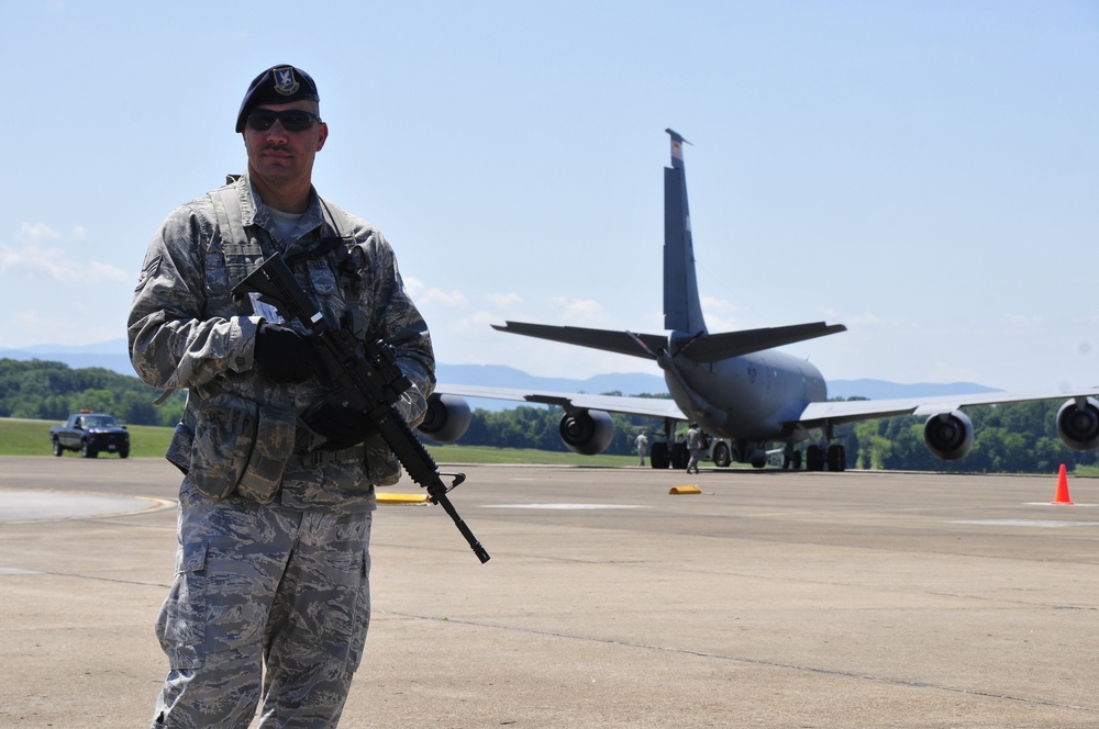 Security Forces protect aircraft