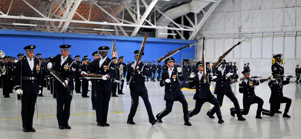USAF Honor Guard and Band rehearsal