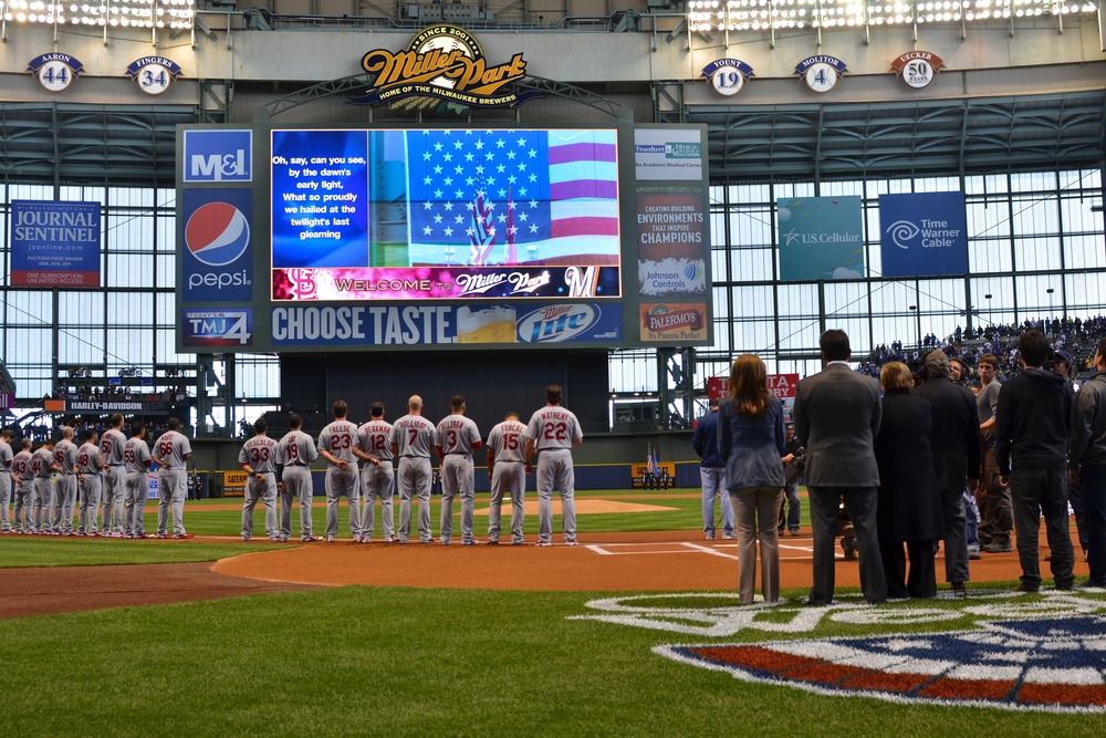 DVIDS Images Milwaukee Brewers Opening Day game [Image 4 of 4]
