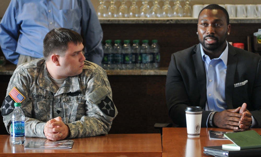 Soldiers, NFL players team up against brain injuries