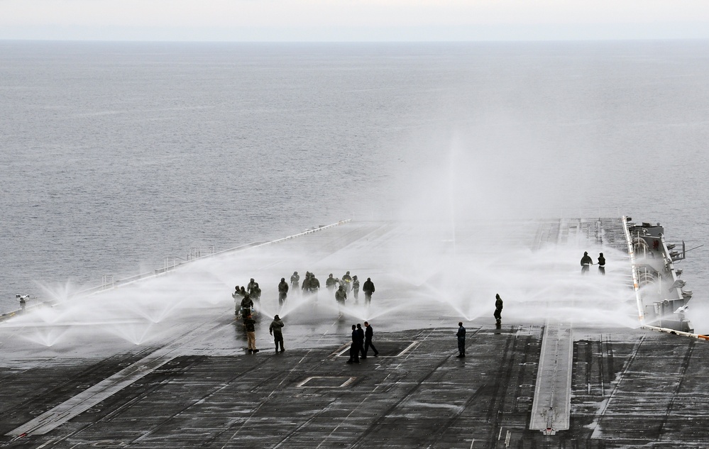 USS Nimitz wash down