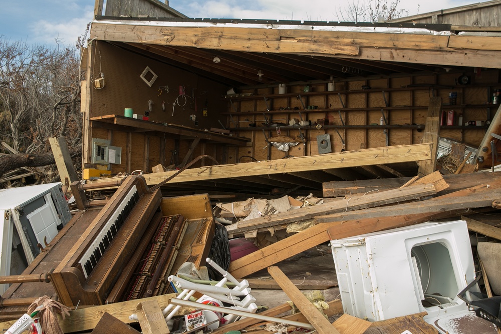 Fire Island homes battered