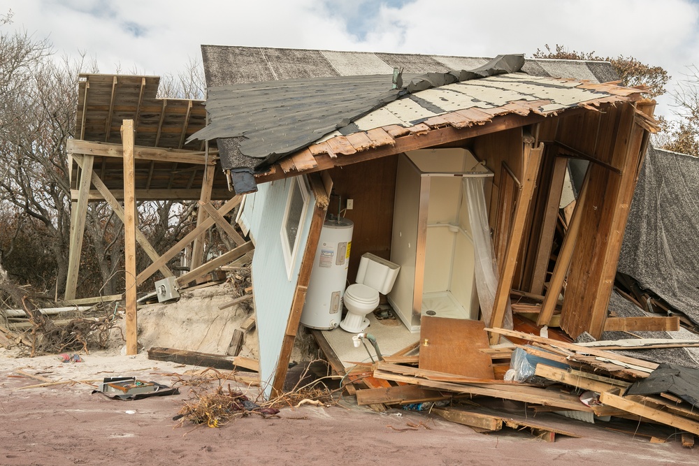 Homes battered by Hurricane Sandy