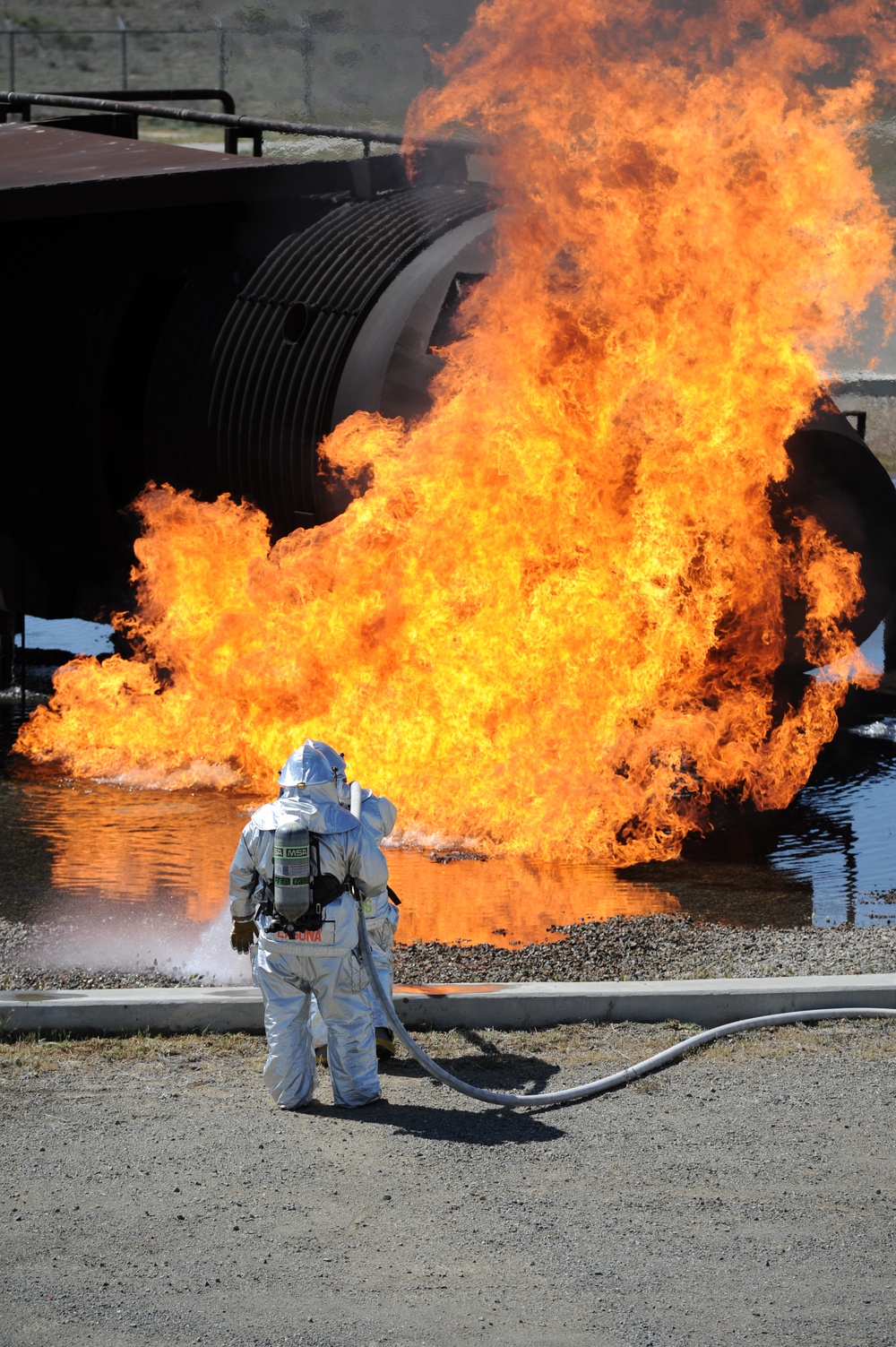 Simulated aircraft fire training