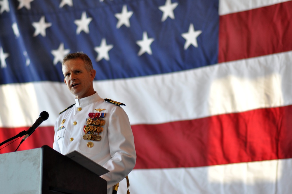 Change of command ceremony aboard Naval Station Norfolk