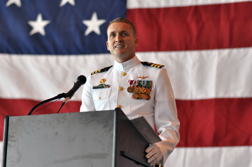 Change of command ceremony aboard Naval Station Norfolk