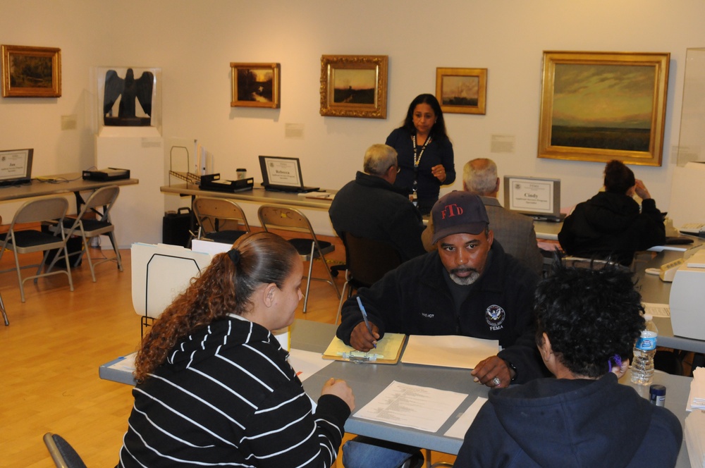 FEMA assistance interviews at disaster center