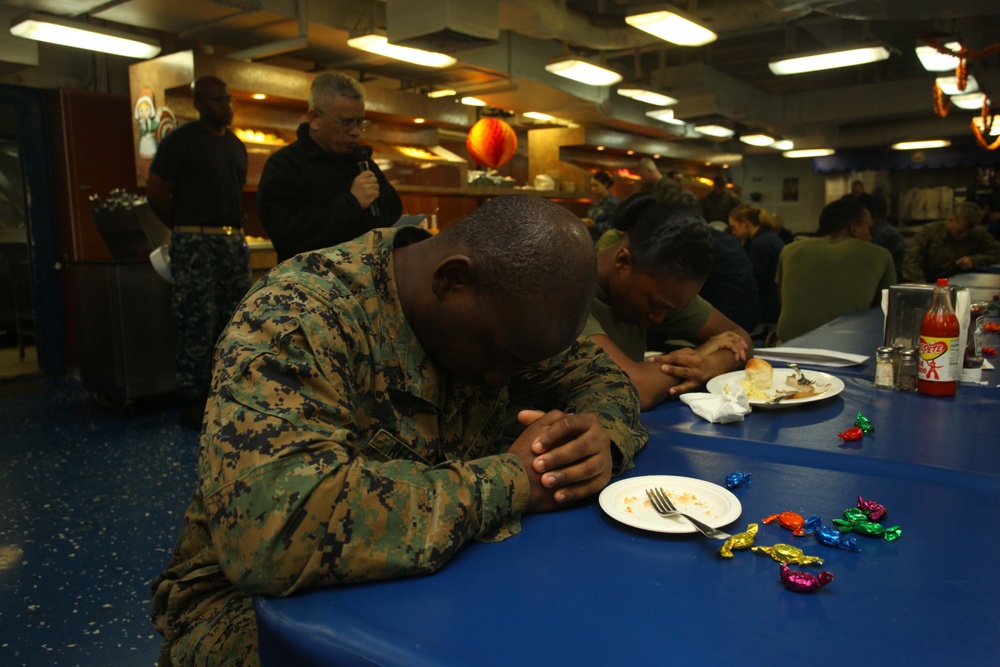 USS Iwo Jima Thanksgiving