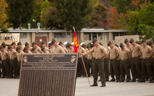 Memorial dedication ceremony