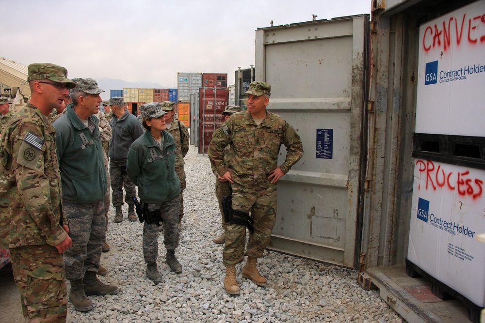 Top US military logisticians visit the Bagram Retrosort Yard