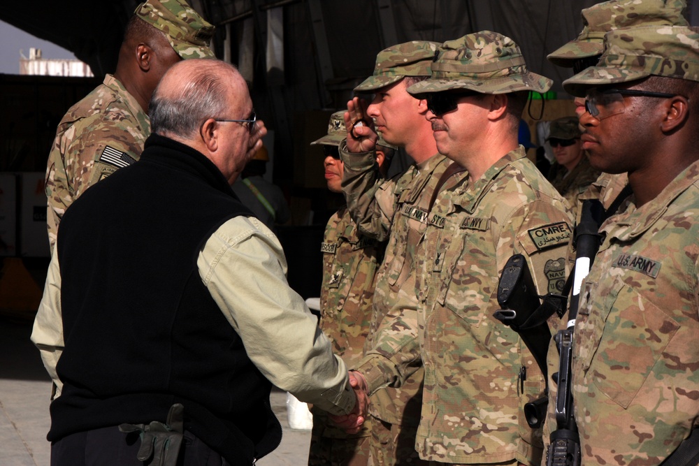 Vice chief of staff and under secretary of the Army explore the Bagram Retrosort Yard