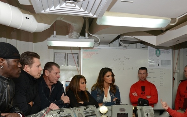 WWE superstars aboard USS John C. Stennis