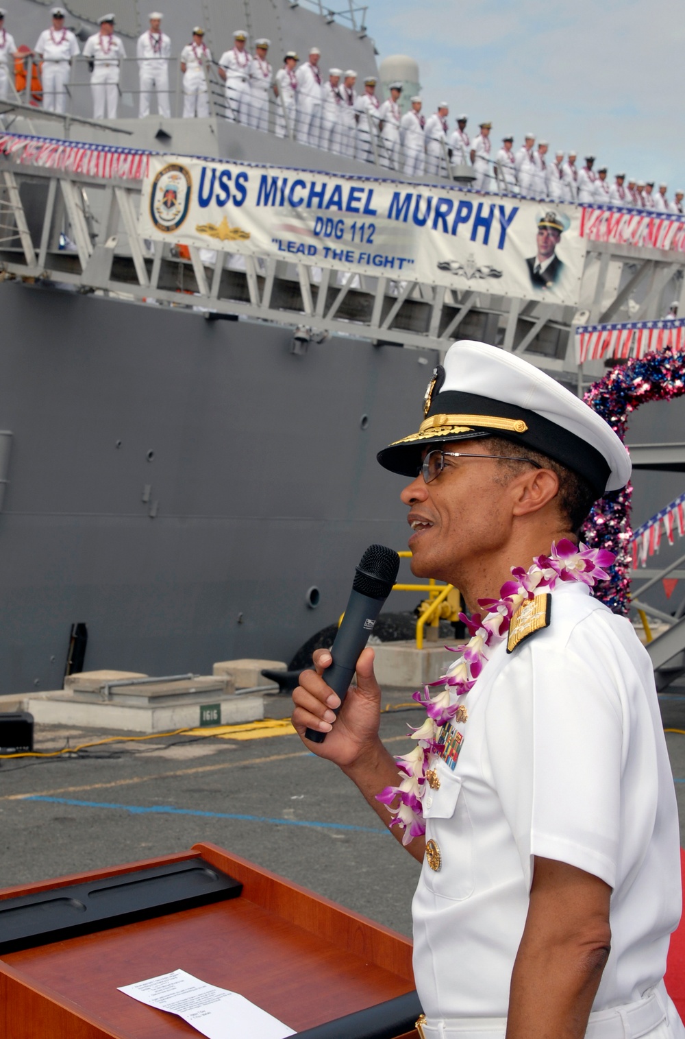 USS Michael Murphy arrives at its homeport