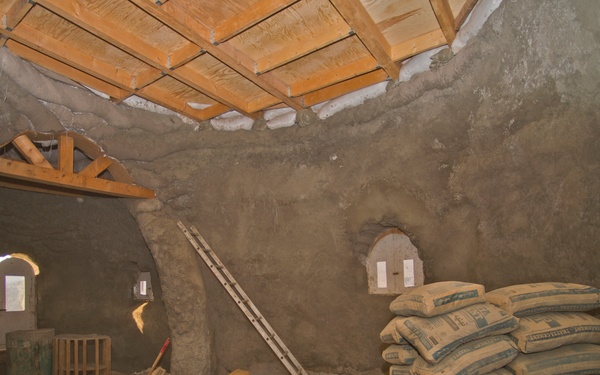 Building eco dome brings villagers, service members together