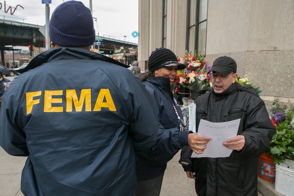 FEMA Community Relations Team in Coney Island