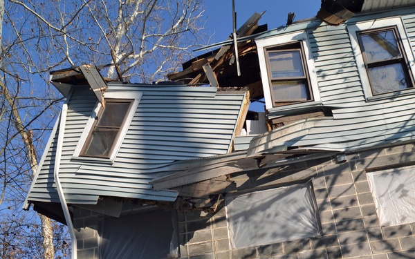 High winds topple trees