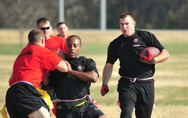 Currahees on the gridiron for the first annual Turkey Bowl