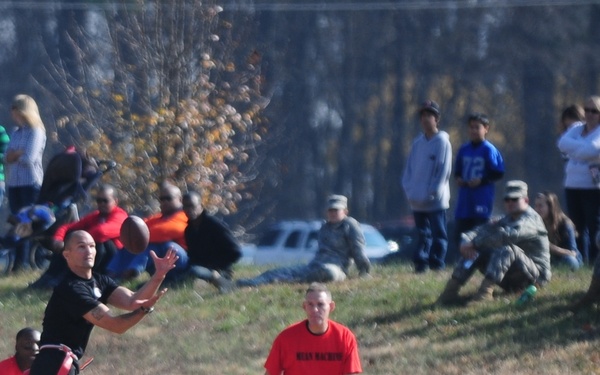 Currahees on the gridiron for the first annual Turkey Bowl