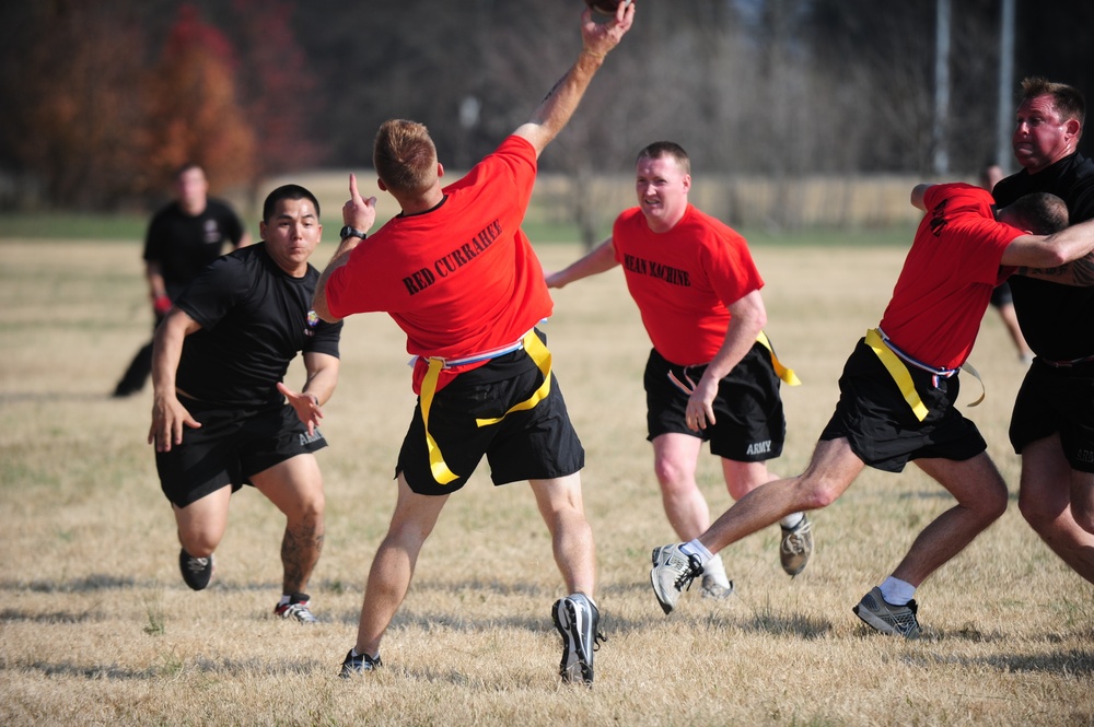 Currahees on the gridiron for the first annual Turkey Bowl
