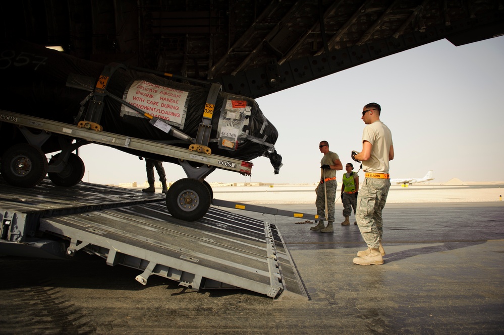 C-17 Globemaster III medical evacuation flight mission