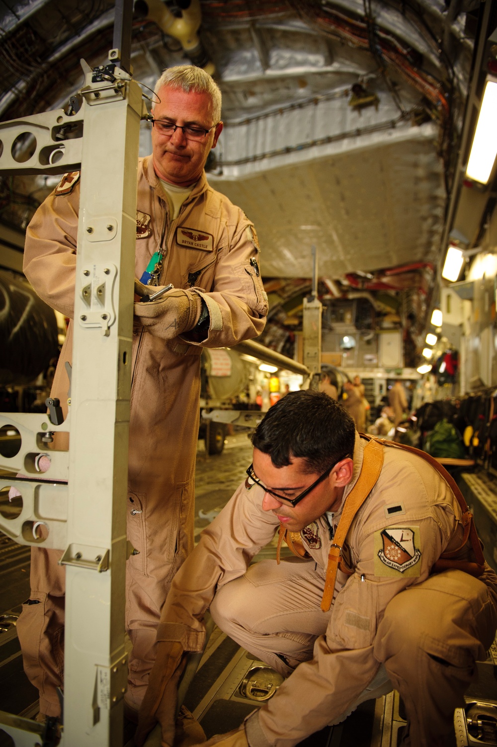 C-17 Globemaster III medical evacuation flight mission