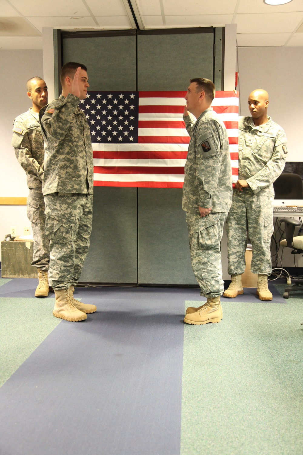 Re-enlistment at Fort Meade