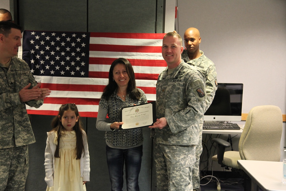 Re-enlistment at Fort Meade
