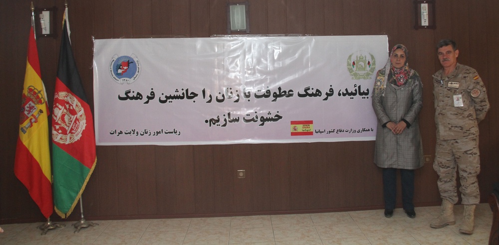 Afghanistan: Spanish troops of ISAF support campaign in Herat against gender based violence