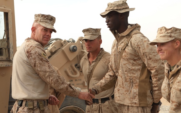 TFL CG, RCT-7 CO tour Helmand on Thanksgiving