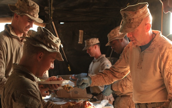 TFL CG, RCT-7 CO tour Helmand on Thanksgiving