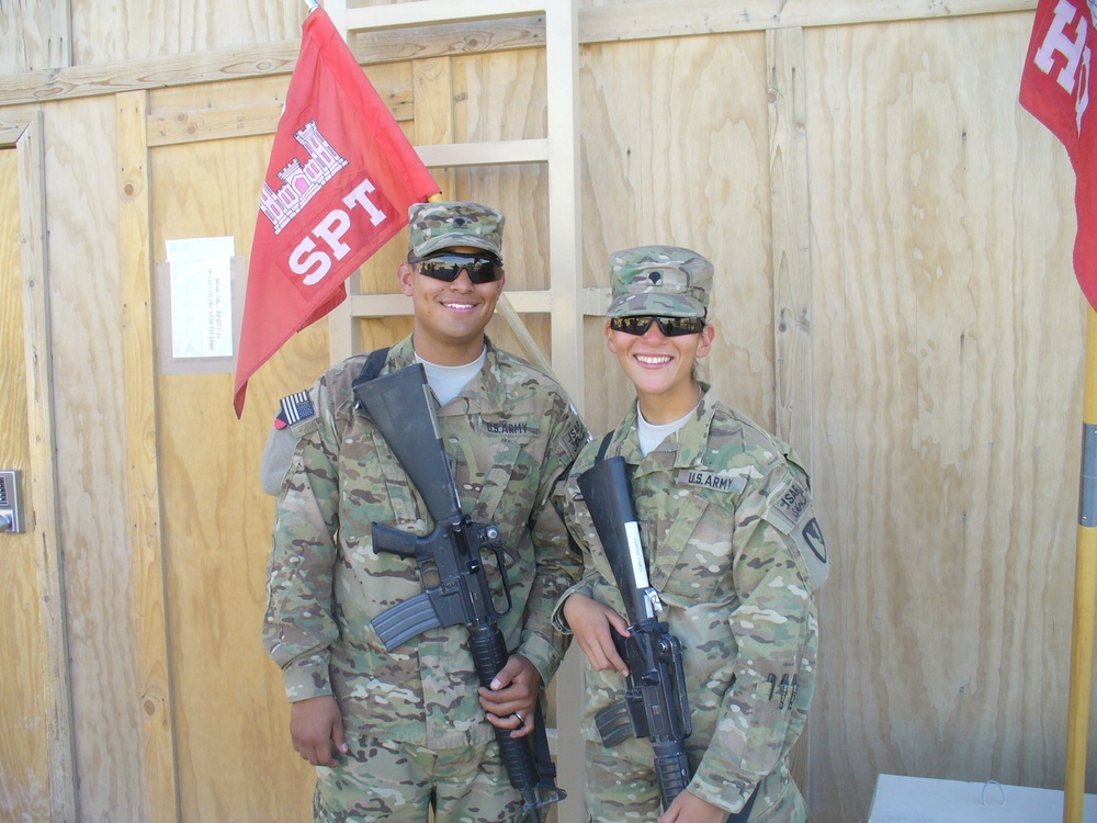 Young couple proud to be serving in Afghanistan; happy to be serving together