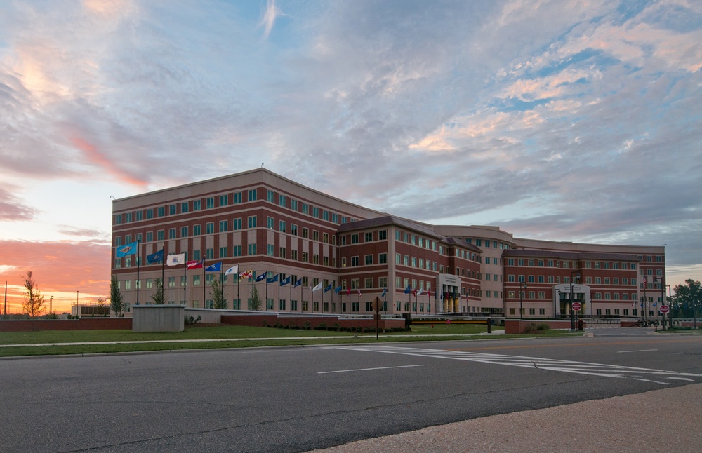 FORSCOM/USARC HQ building sunrise