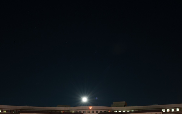 Full moon over FORSCOM/USARC headquarters