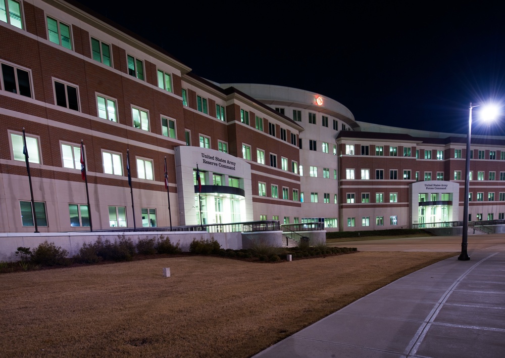 Full moon over FORSCOM/USARC headquarters