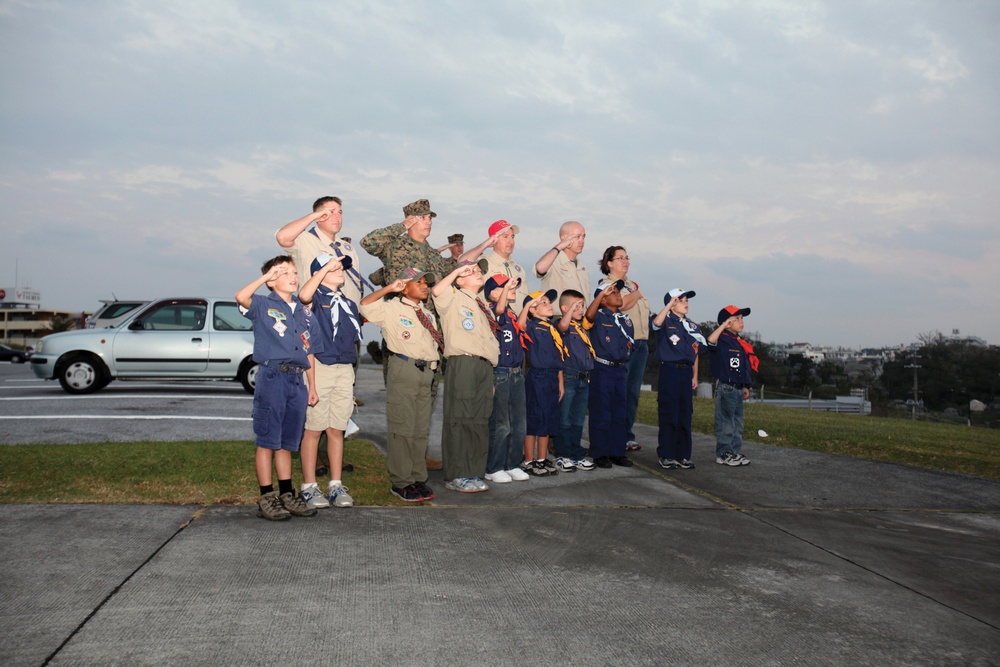 Scouts learn pride, honor during Evening Colors