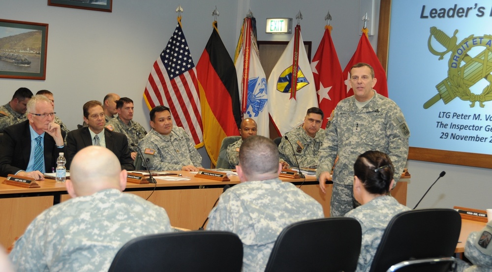 The inspector general of the Army visits 21st Theater Sustainment Command