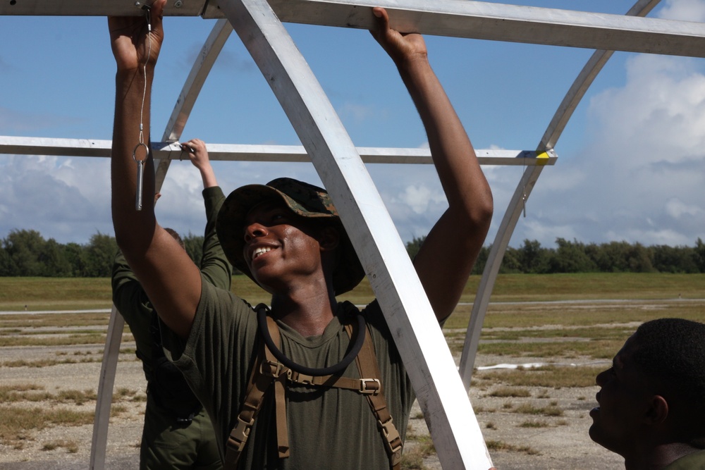 Marines set up equipment for Forager Fury