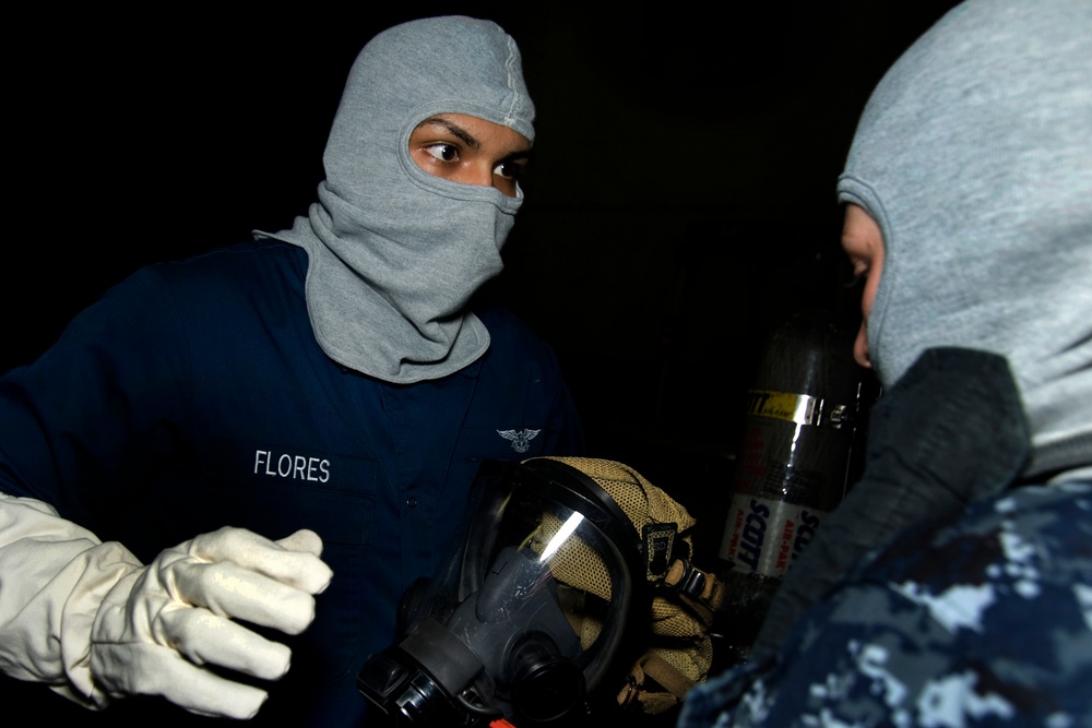 USS George H.W. Bush crew training
