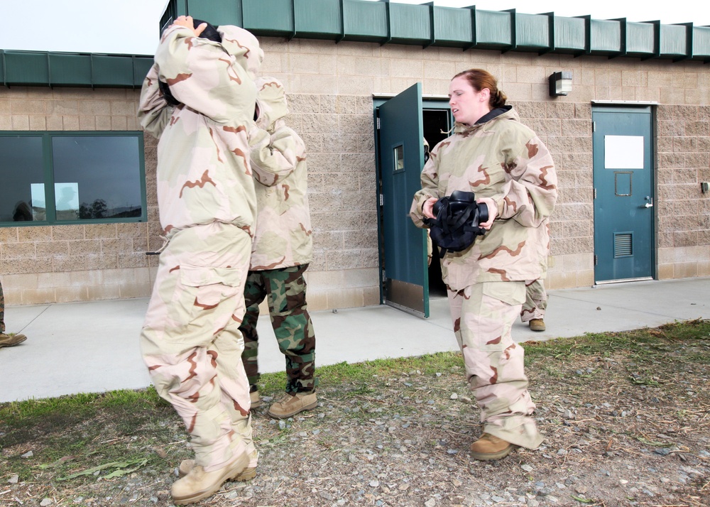 Camp Pendleton Marines conduct gas chamber training