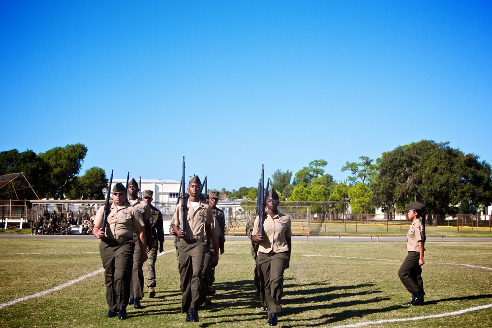 Marines mentor High School JROTC