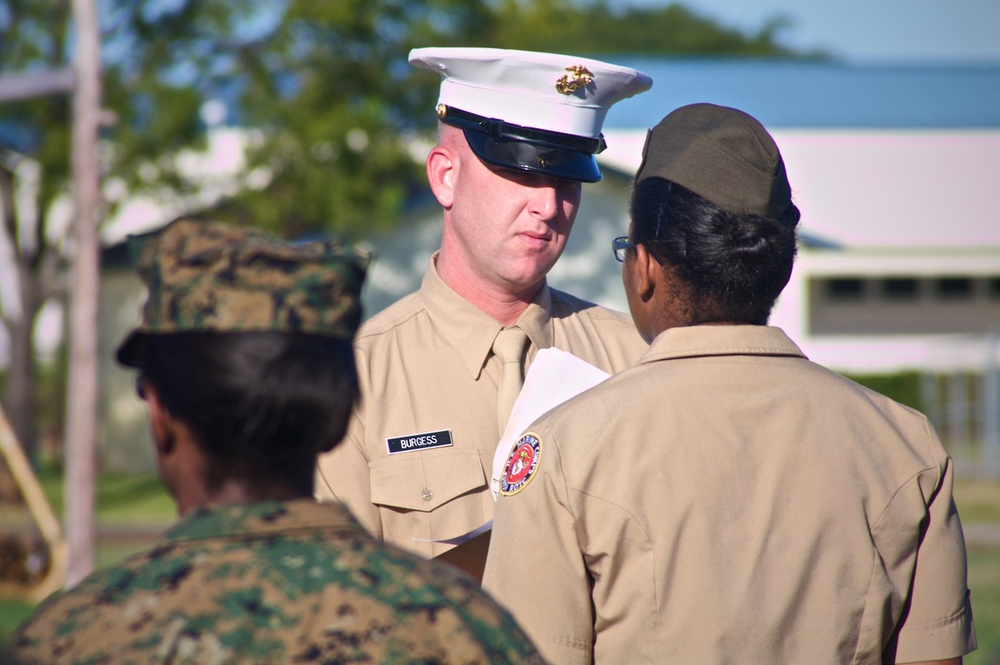 Marines mentor High School JROTC